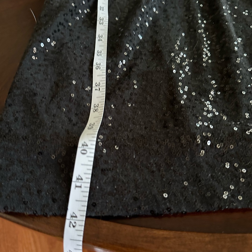 Neiman Marcus Black Sequin Maxi Pencil Skirt with slit in back - Picture 7 of 10